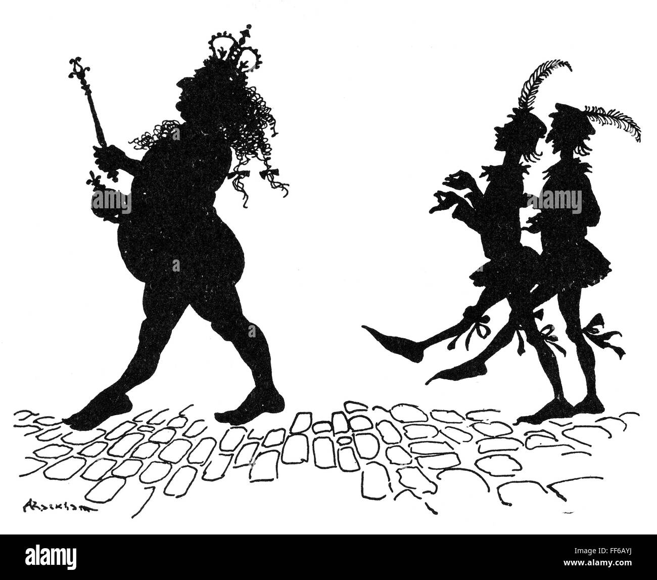 DES KAISERS NEUE KLEIDER. /nDrawing von Arthur Rackham für das Märchen von  Hans Christian Andersen Stockfotografie - Alamy