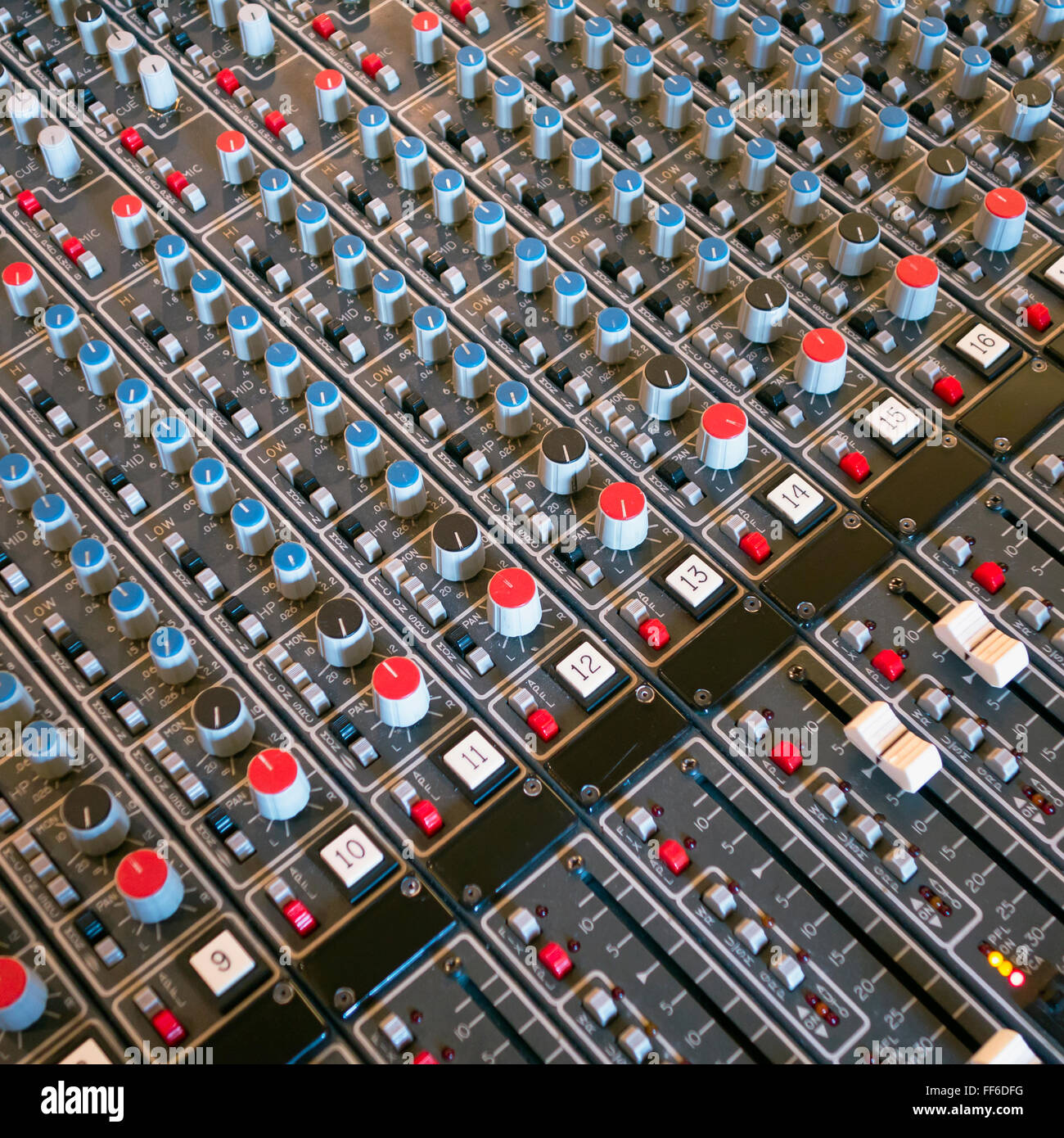 Resonanzboden im Tonstudio, Seattle, Washington Stockfoto