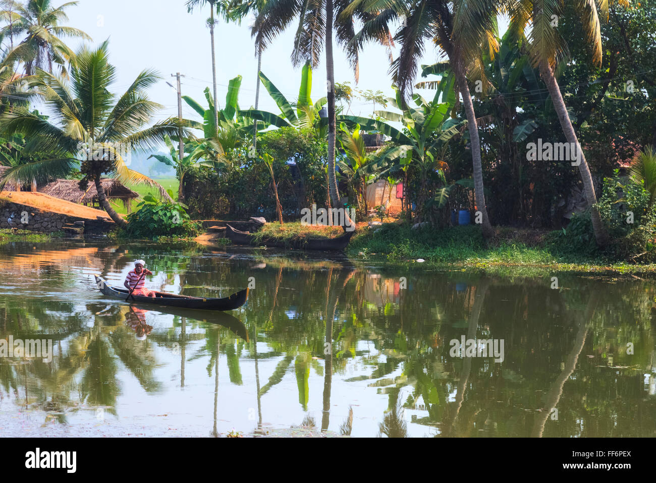 Alappuzha, Backwaters, Kerala, Südindien, Asien Stockfoto