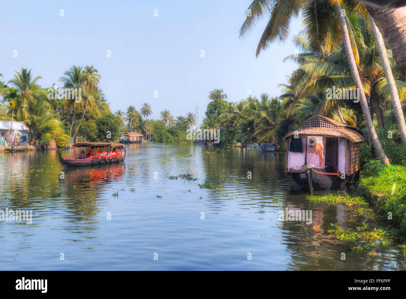 Alappuzha, Backwaters, Kerala, Südindien, Asien Stockfoto