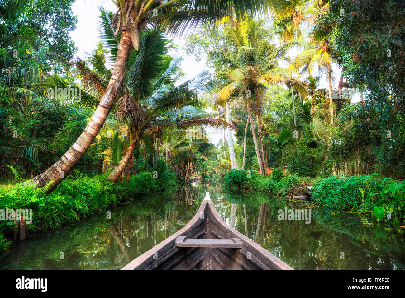 Alappuzha, Backwaters, Kerala, Südindien, Asien Stockfoto