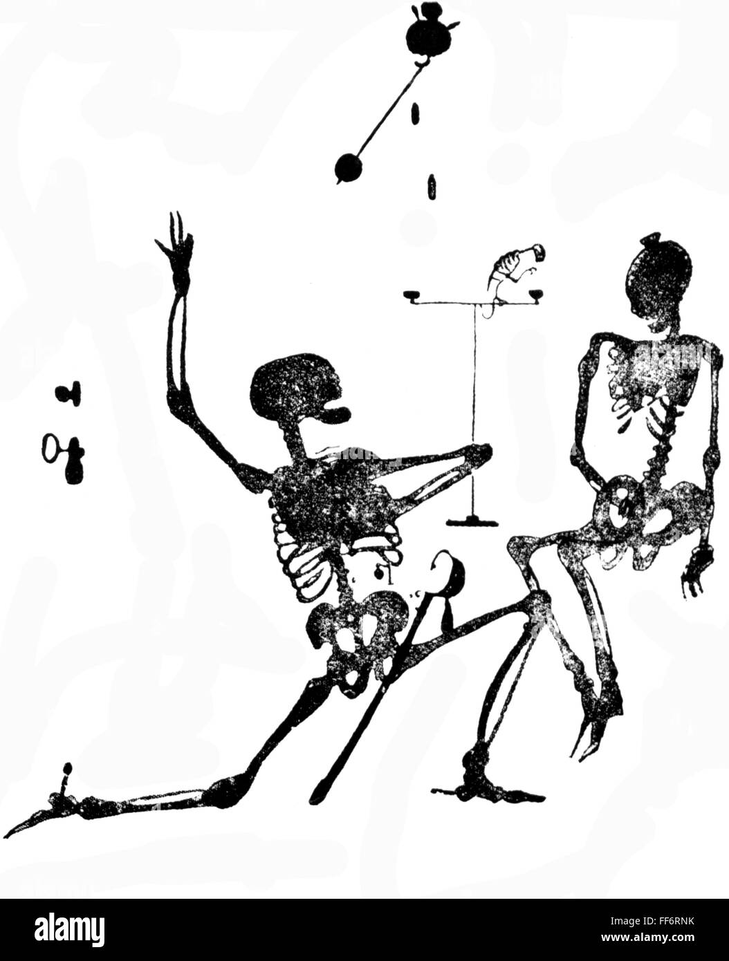 Medizin, Karikatur, 'A Röntgen Style Declaration of Love', Zeichnung, 19. Jahrhundert, Zusatz-Rights-Clearences-not available Stockfoto