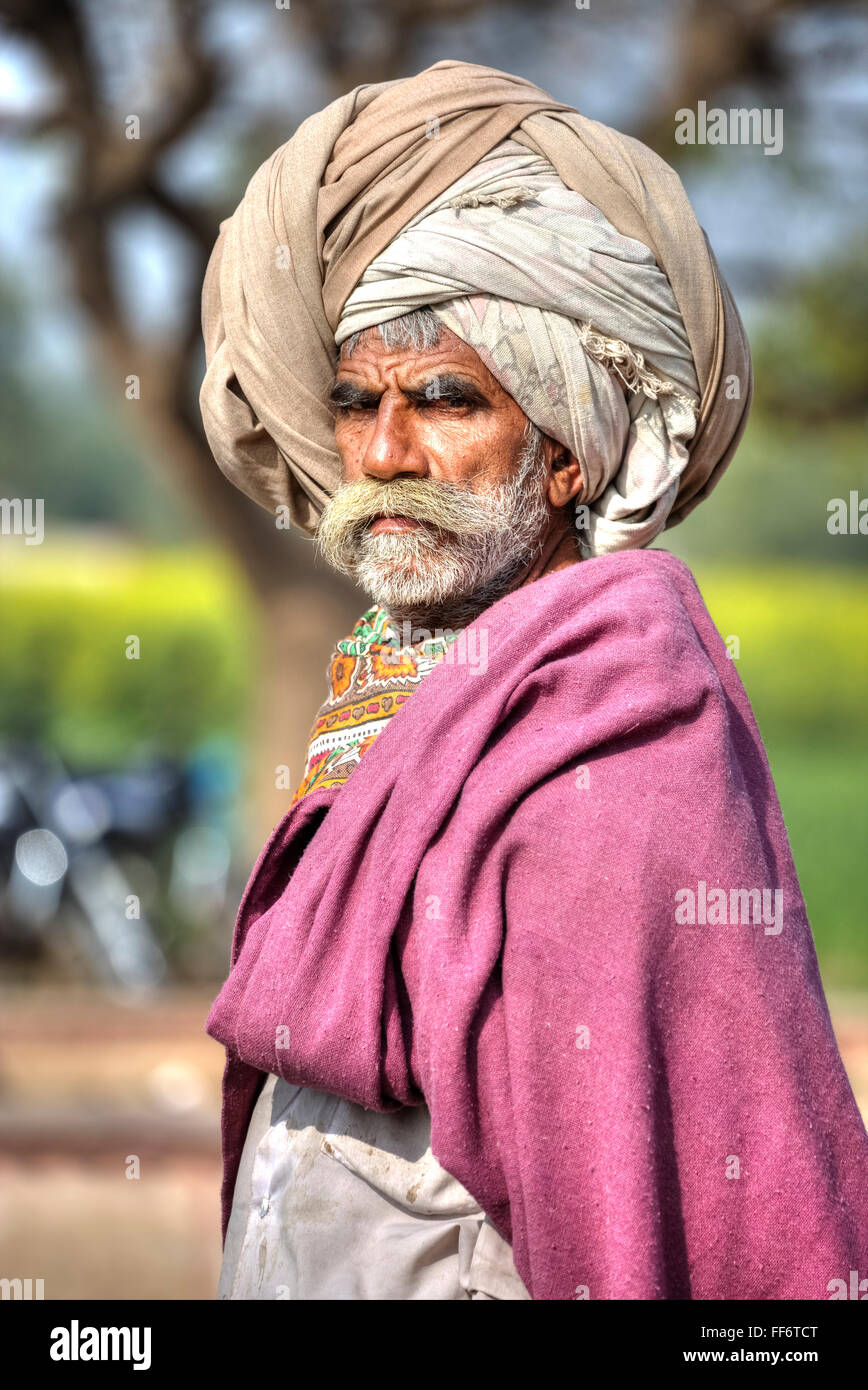 traditionelle Mann in Rajasthan, Indien Stockfoto