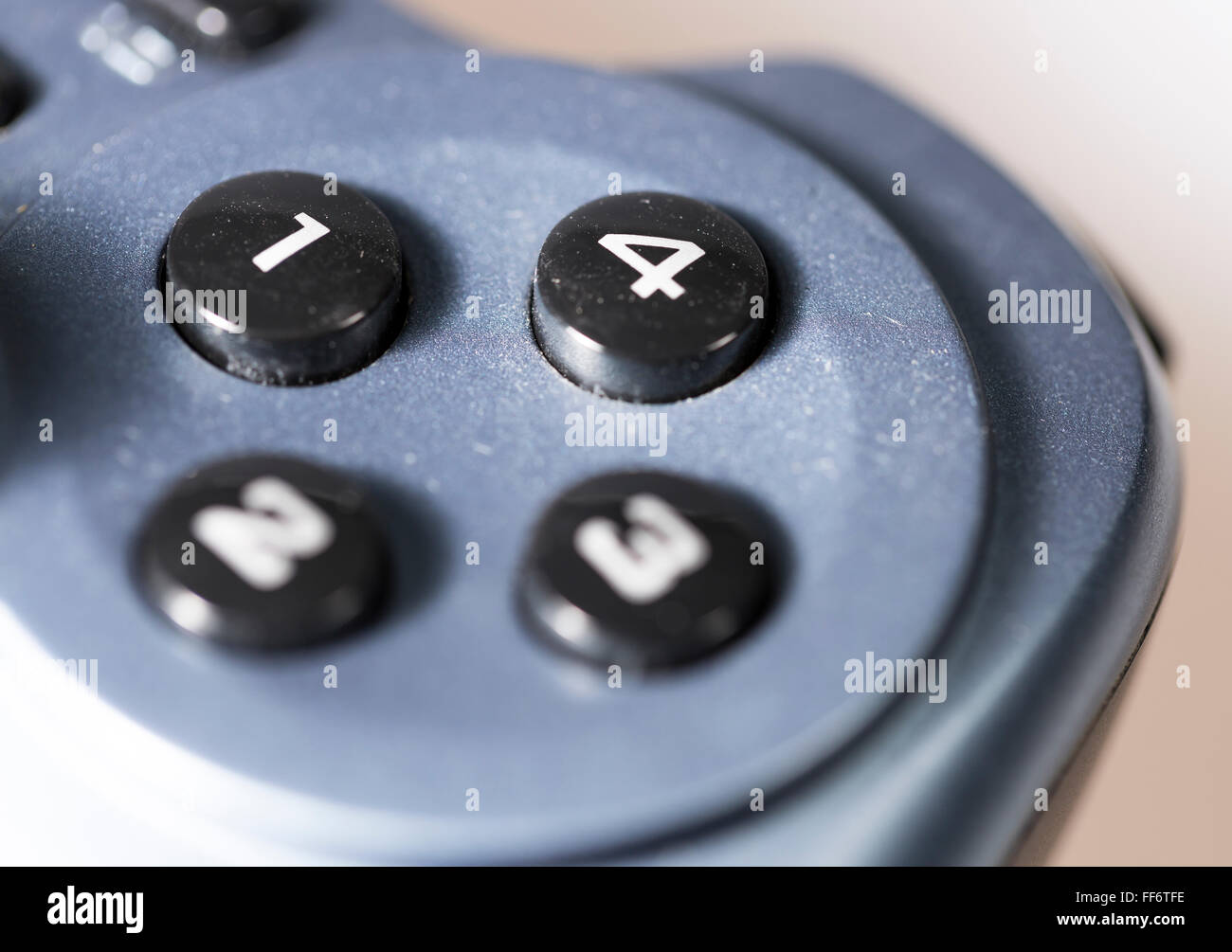 Video Game Controller-Tasten hautnah Stockfoto