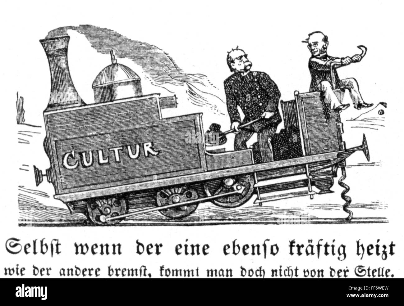Otto Von Bismarck Karikatur Kulturkampf, Karikatur, Otto von Bismarck und Ludwig Windthorst, 1884