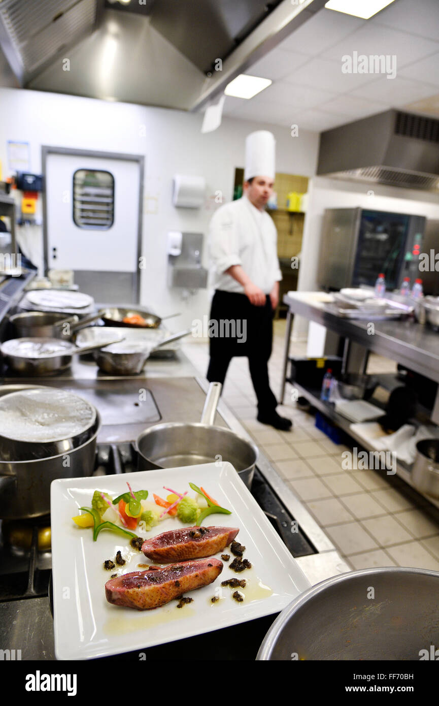 Französische Gastronomie Food-service Stockfoto