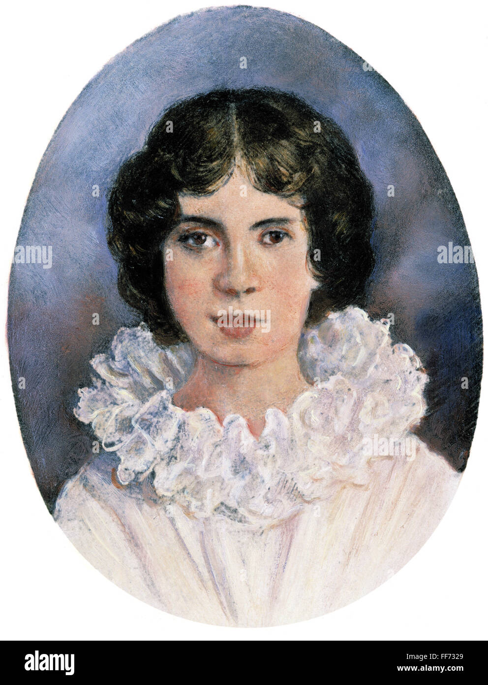 EMILY ELIZABETH DICKINSON /n(1830-1886). Amerikanischer Dichter. Tiefdruck nach einer Fotografie. Stockfoto