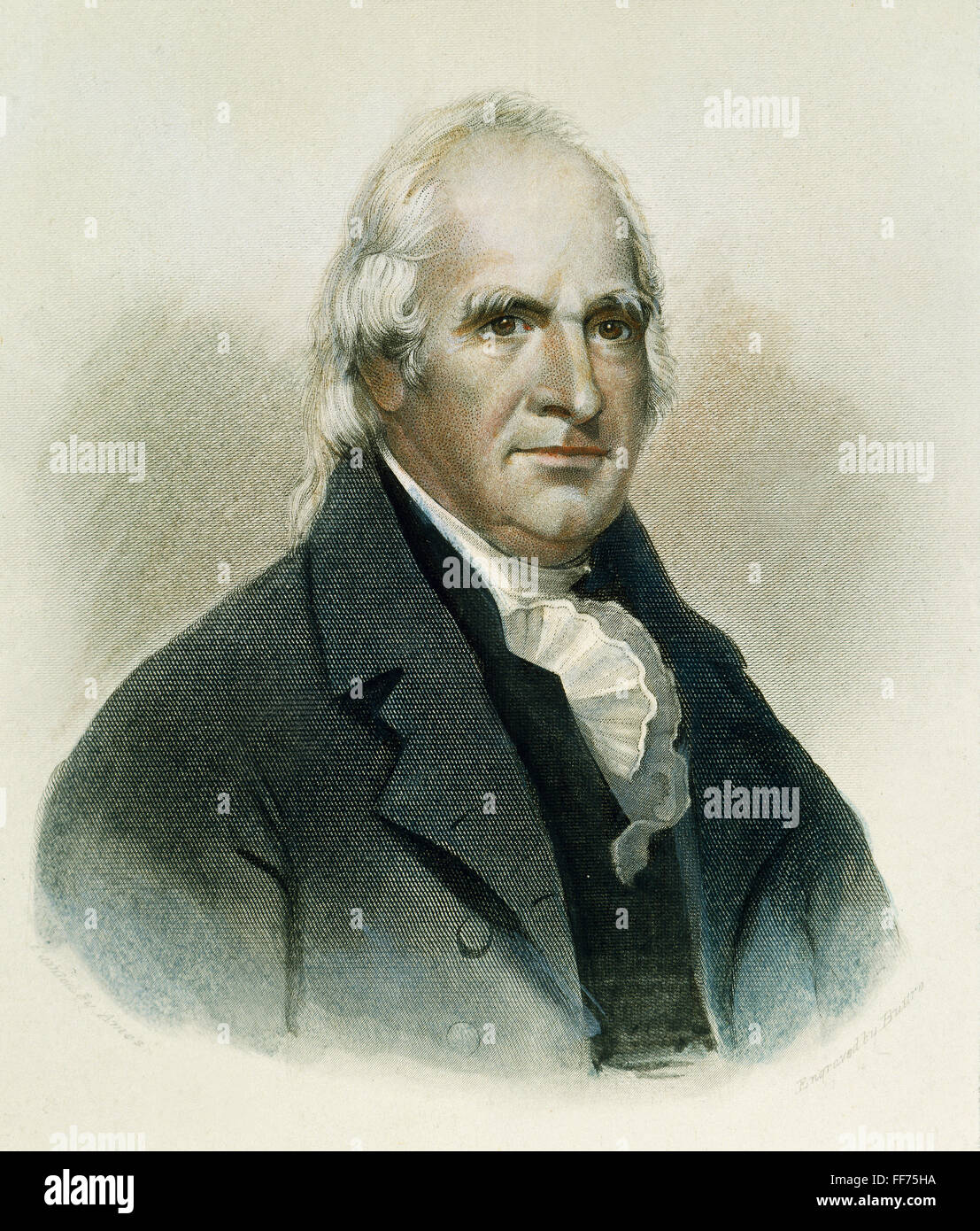 GEORGE CLINTON (1739-1812). /nAmerican Politiker. Farbe, Gravur, 19. Jahrhundert. Stockfoto