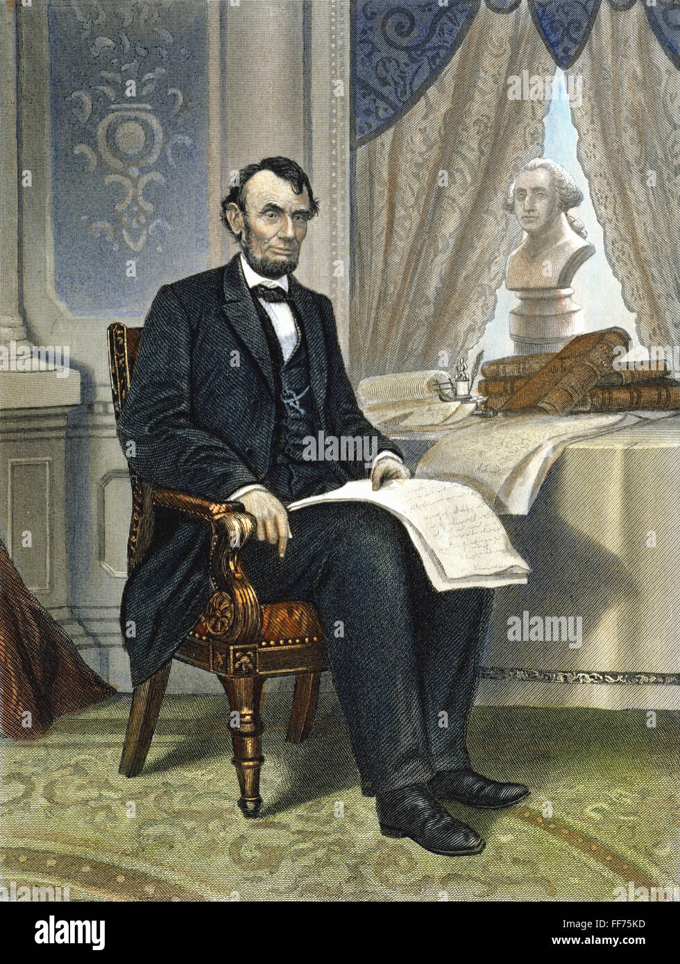 ABRAHAM LINCOLN /n(1809-1865). 16. Präsident der Vereinigten Staaten. Stockfoto