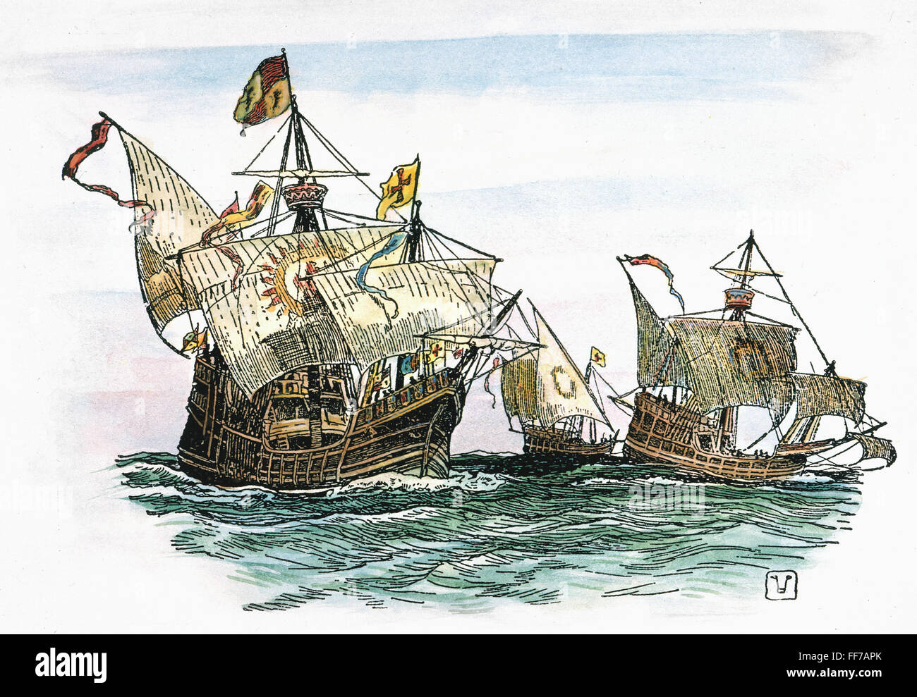 Wie Heißen Die Schiffe Von Kolumbus COLUMBUS: KARAVELLEN. /nChristopher Kolumbus Flotte, die Nina, Pinta