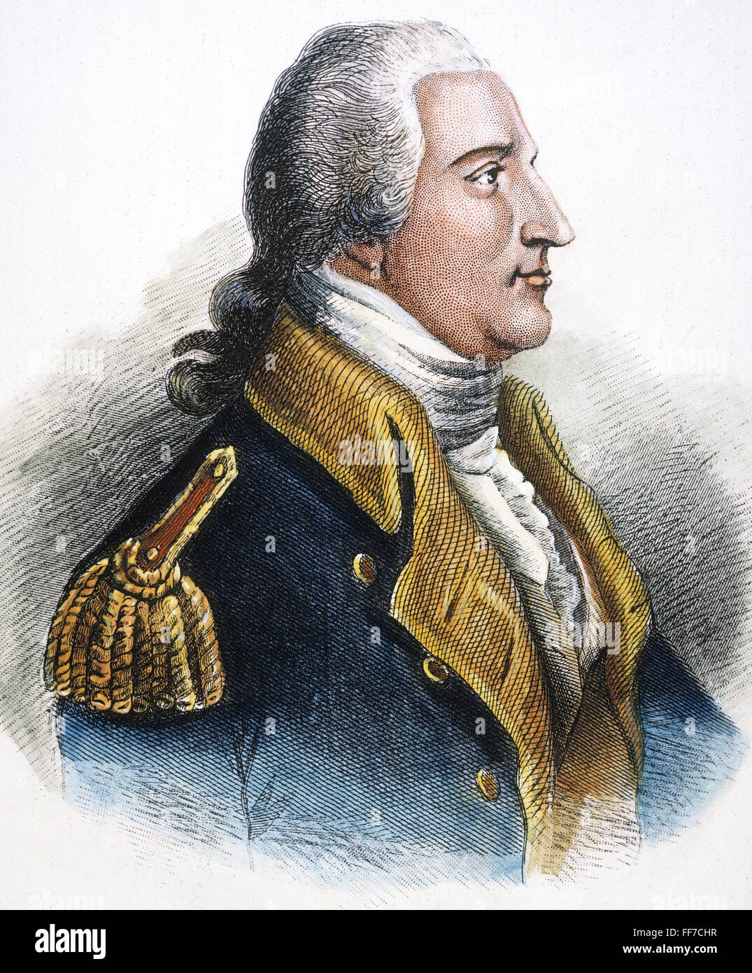 BENEDICT ARNOLD, 18. C. /n(1741-1801). US-Soldat und Verräter. Stahlstich, 19. Jahrhundert. Stockfoto