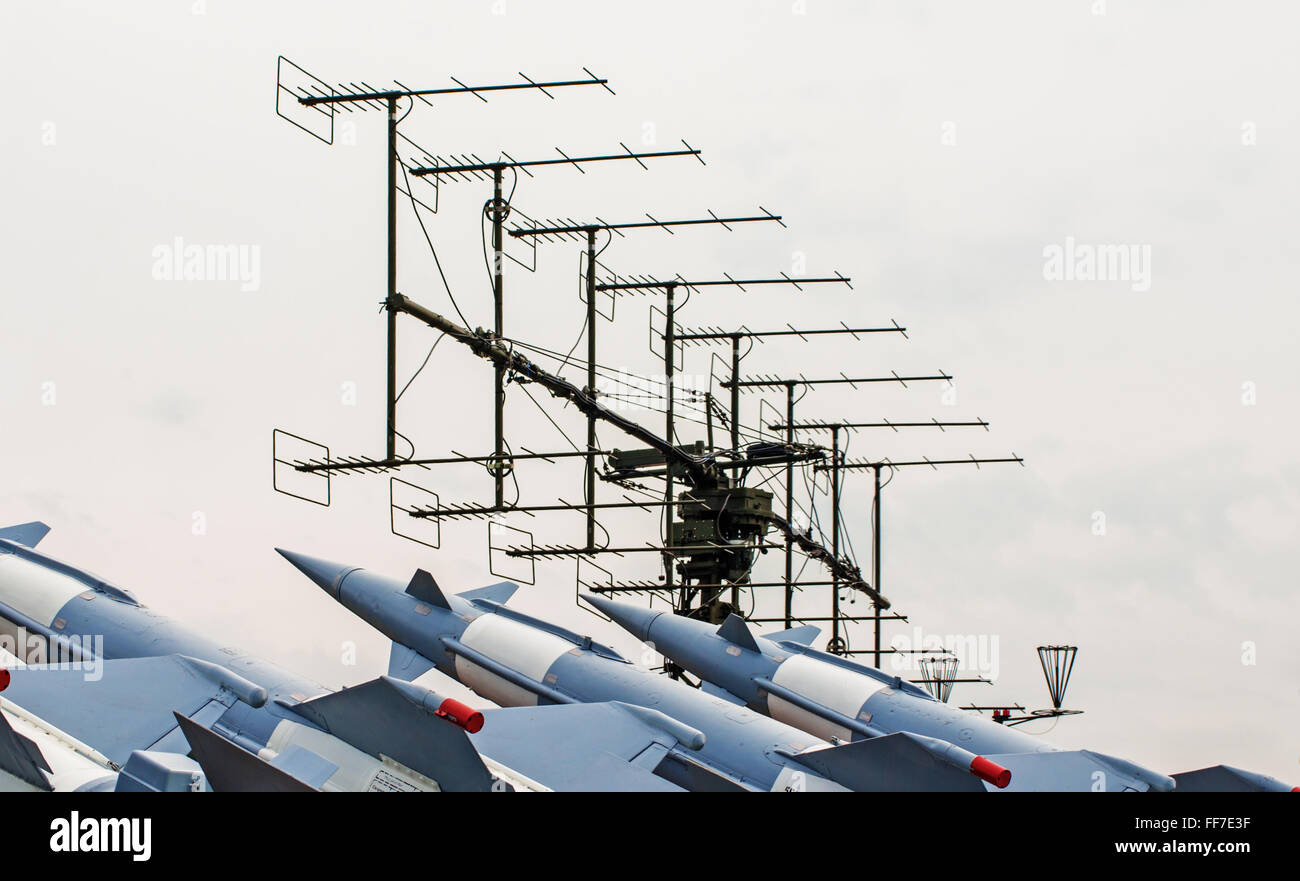 5. belarussischen militärische Ausstellung MILEX 2009 - Mai 2009. Flugabwehr-Raketen (ZRK) des durchschnittlichen Bereich C-125-2TM "Petschora-2TM". Stockfoto