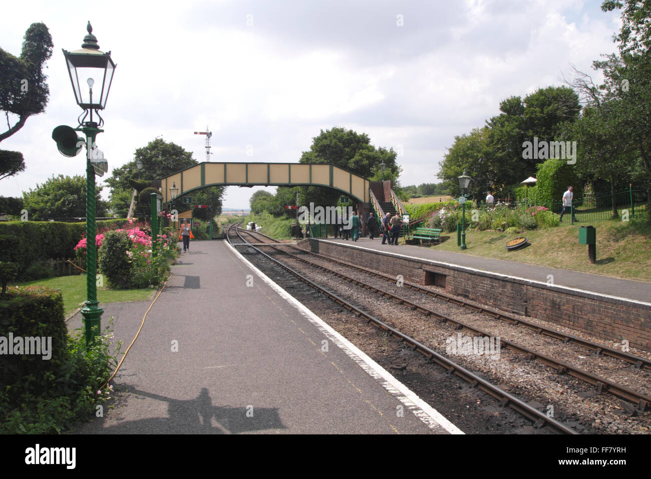 Ropley Bahnhof Mitte Hants erhalten Dampfeisenbahn Stockfoto