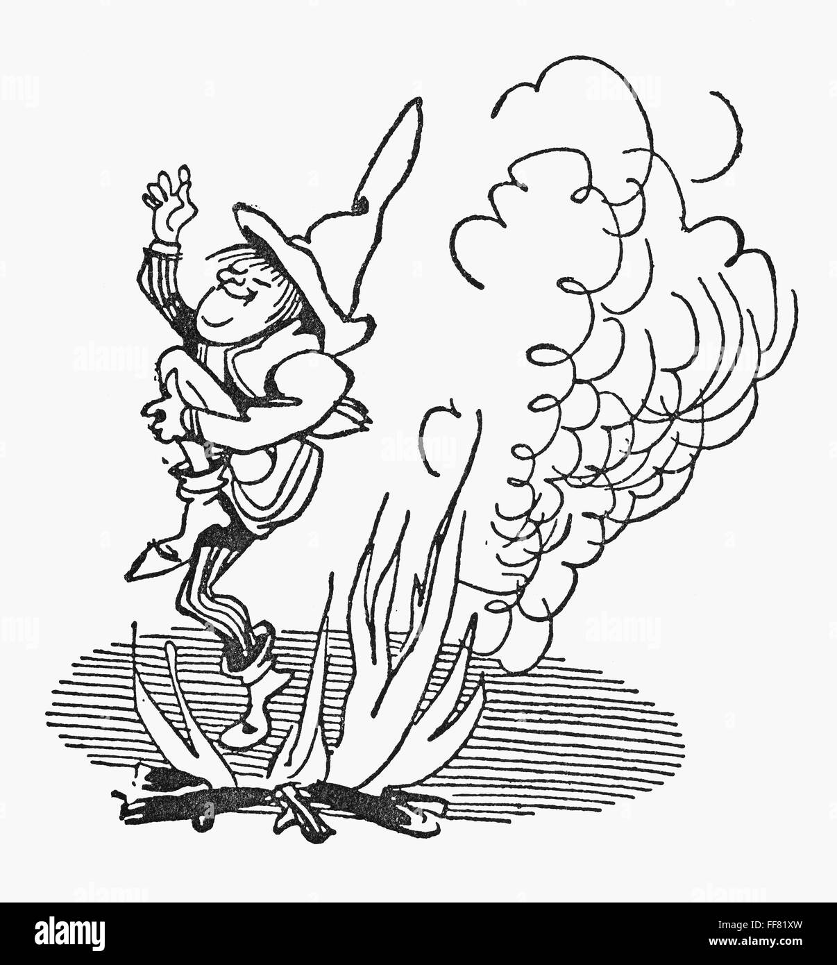 GRIMM: RUMPELSTILZCHEN. /nPen-and-Ink Zeichnung von Fritz Kredel für