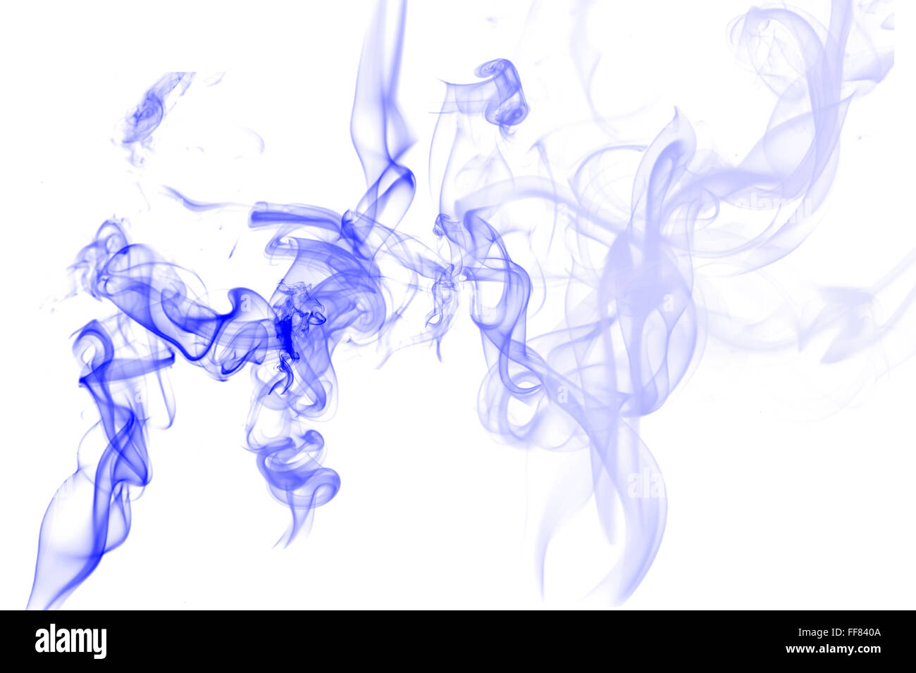 Abstrakte Rauch Grafik auf weißem Hintergrund Stockfoto