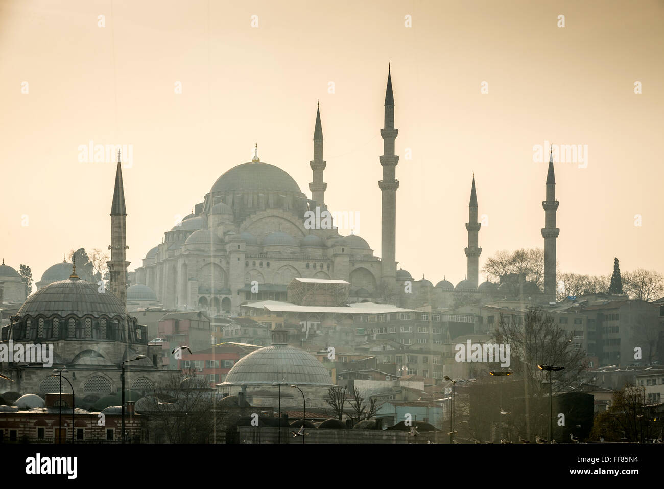 Die Sultan Ahmed Mosque, auch bekannt als die blaue Moschee in Istanbul, Türkei. Stockfoto
