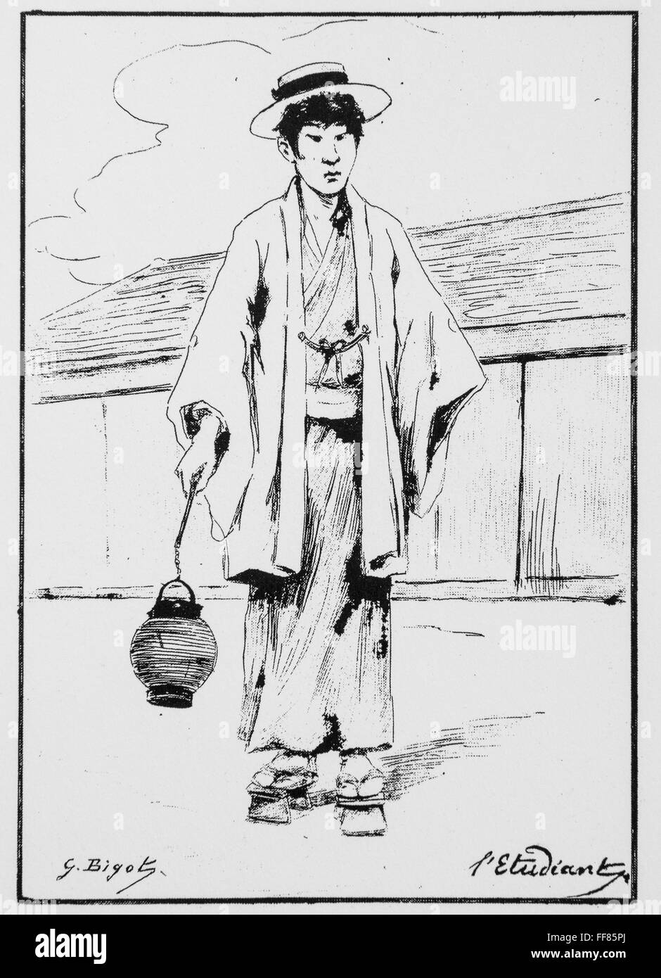 Karikatur von Georges Ferdinand Bigot (1860-1927) 1884. Stockfoto