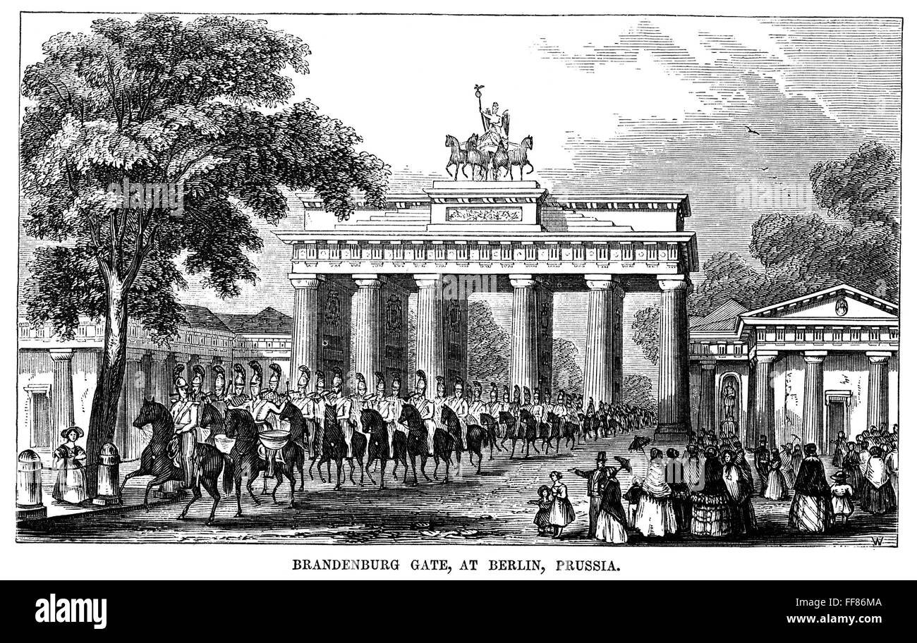 Geographie: BERLIN. / nWood Gravur, amerikanisch, 1854. Stockfoto