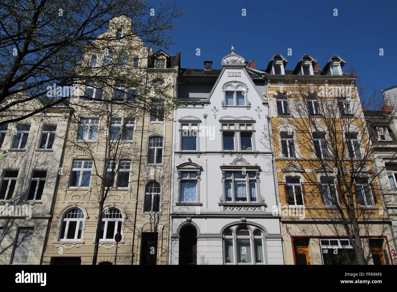 alte Gebäude in der Altstadt in Bonn, Deutschland Stockfoto