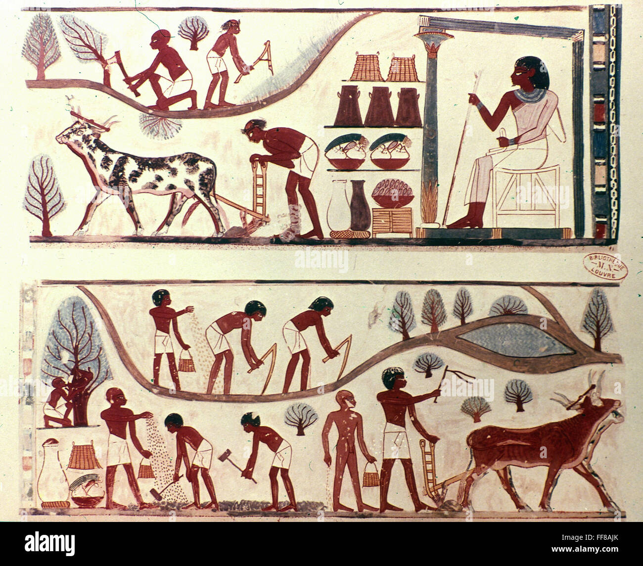 ÄGYPTEN: LANDWIRTSCHAFT. /nEgyptian Grab Gemälde von