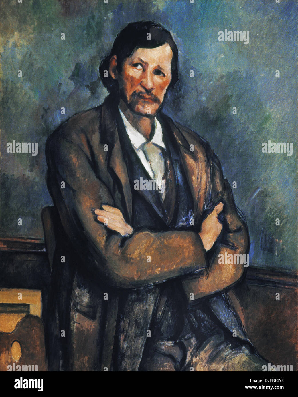 CEZANNE: Mann, c1899. /nMan mit Armen gekreuzt. Leinwand, c1899, von Paul Cezanne. Stockfoto