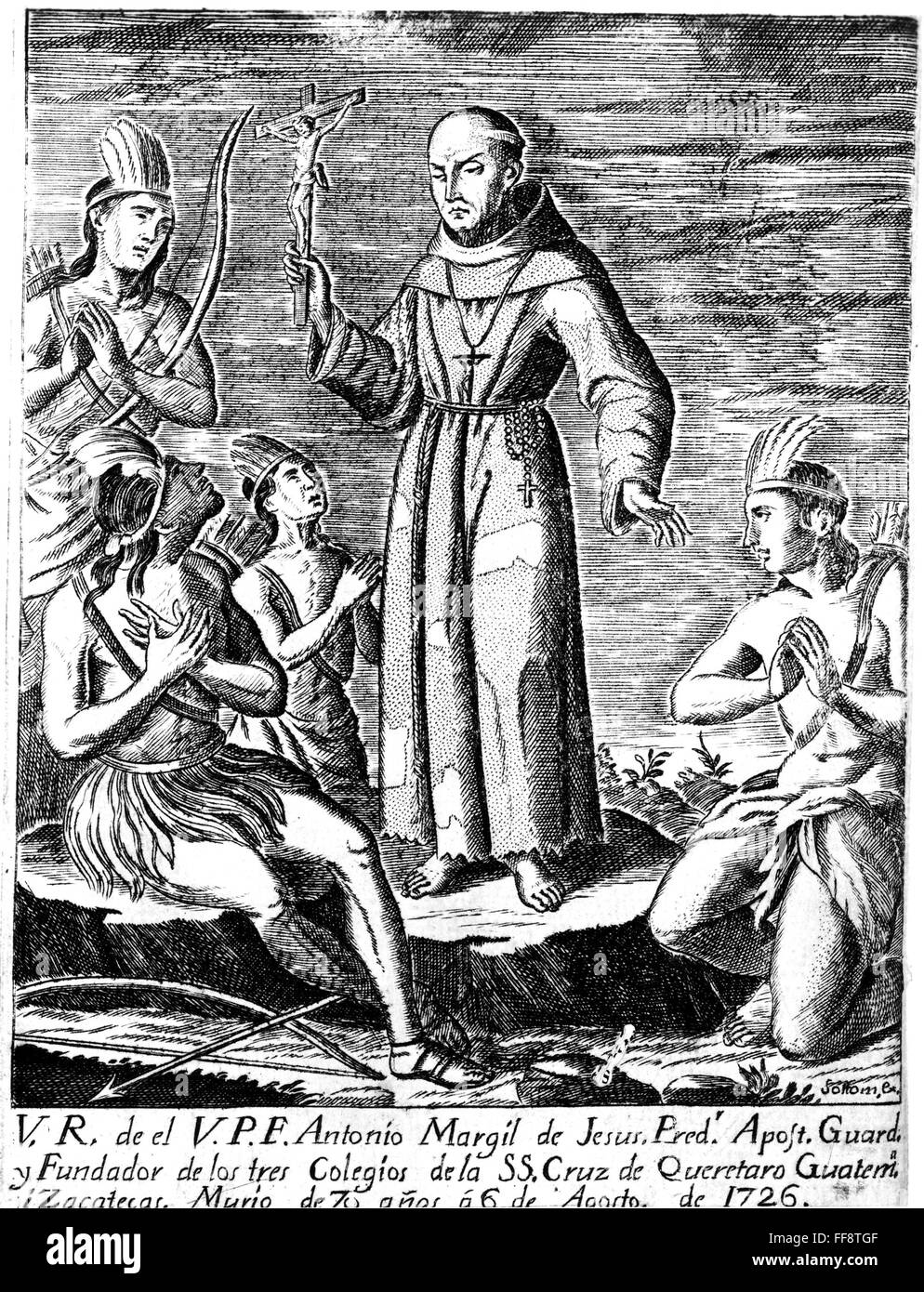 ANTONIO MARGIL (16571726). /nFather Antonio Margil de Jesus. Spanische