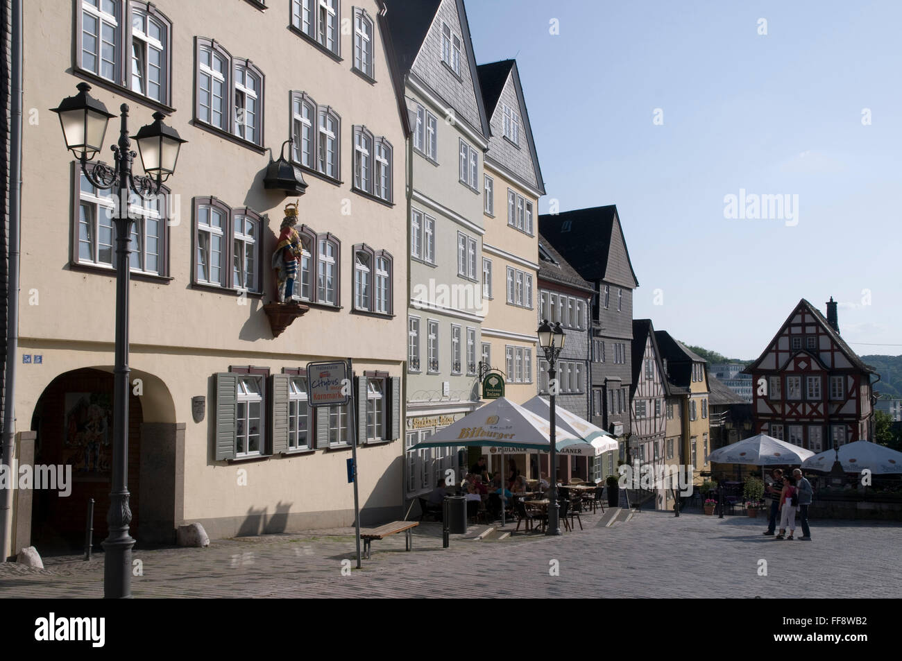 Kornmarkt, Altstadt, Wetzlar, Hessen, Deutschland | Weizenmarkt, alte Stadt Wetzlar, Hessen, Deutschland Stockfoto