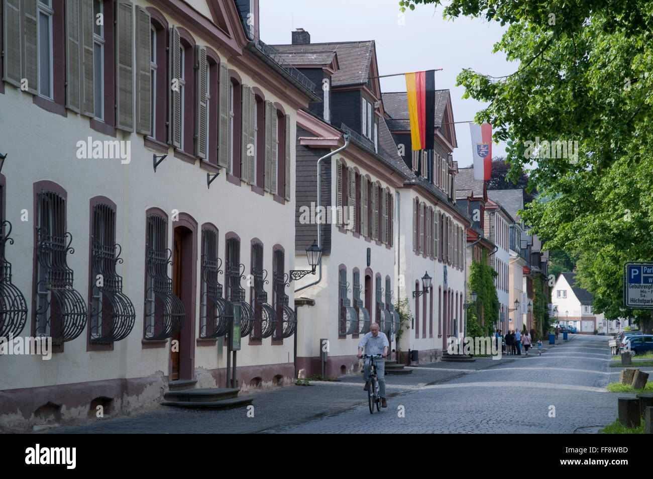 Gebäude in der Wilhelmstraße, Dillenburg, Hessen, Deutschland | Gebäude in Wilhelm Straße, Dillenburg, Hessen, Deutschland Stockfoto