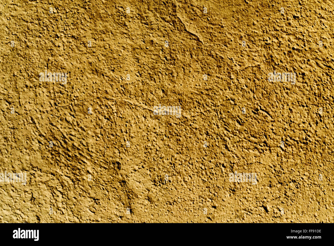 Nahaufnahme einer rustikalen Braun verputzten Wand Stockfoto