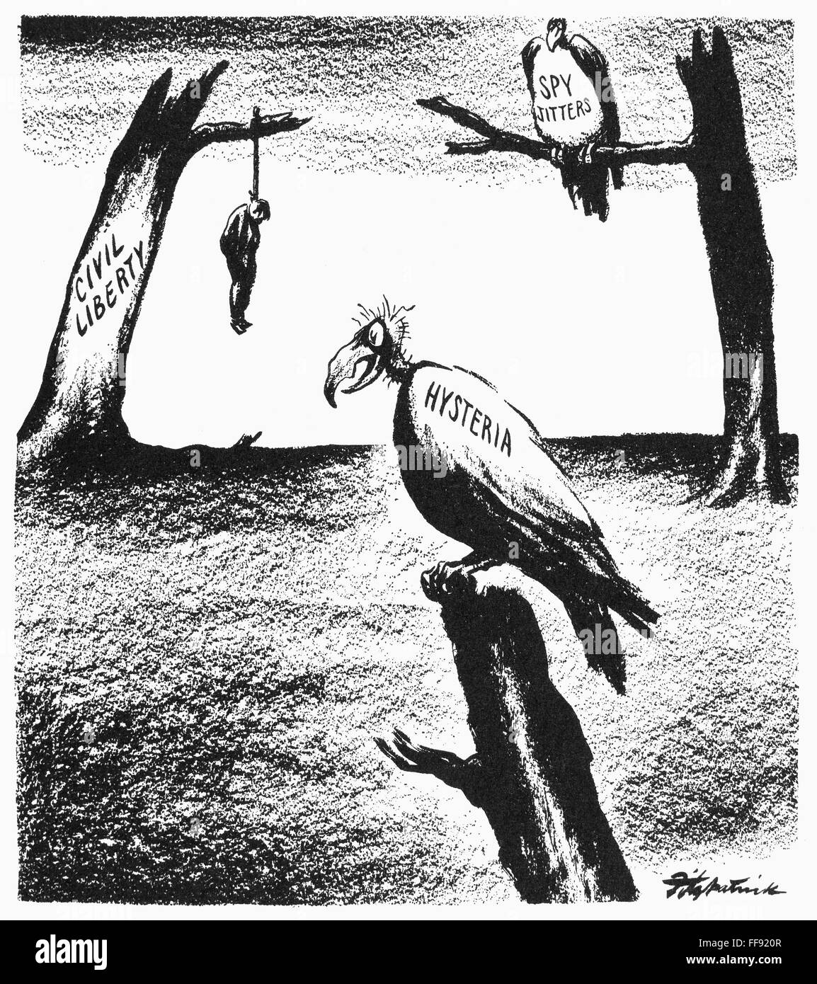 Karikaturen Zum Kalten Krieg KARIKATUR: KALTER KRIEG, 1949. /n'A-Bomb Ruinen in Amerika