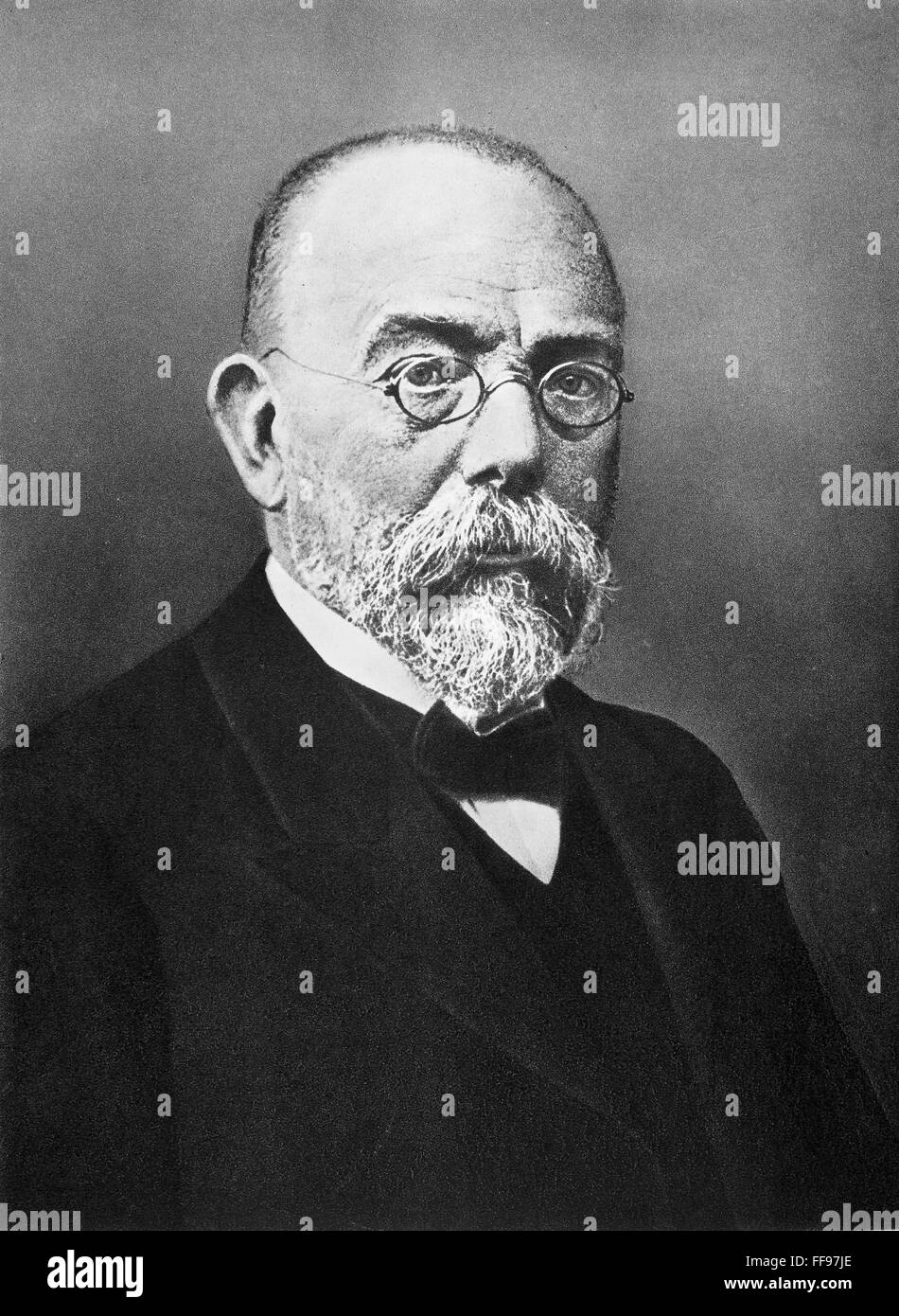 ROBERT KOCH (1843-1910). /nGerman Arzt und Bakteriologe. Stockfoto