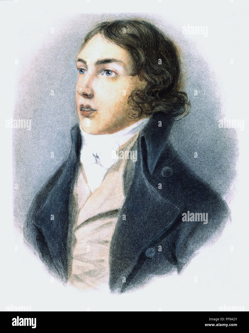 Coleridge /n(1772-1834). Englischer Dichter und Kritiker. Englische Aquatinta, c1800. Stockfoto
