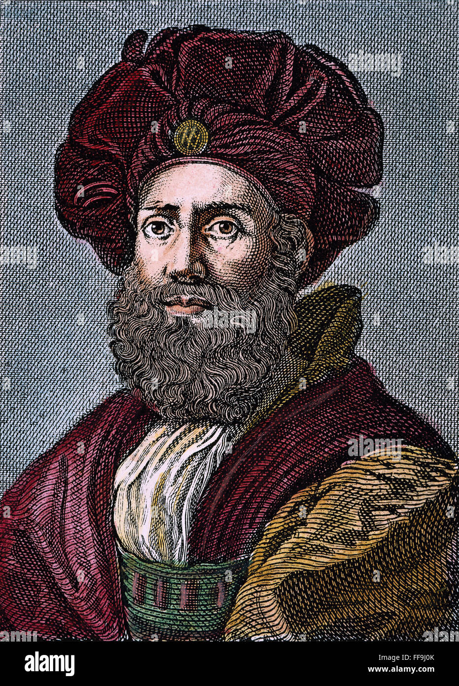 BALDASSARE CASTIGLIONE /n(1478-1529). Italienischer Diplomat und Schriftsteller. Stahl, Gravur, Englisch, 1821, nach einem Gemälde von Raffael. Stockfoto