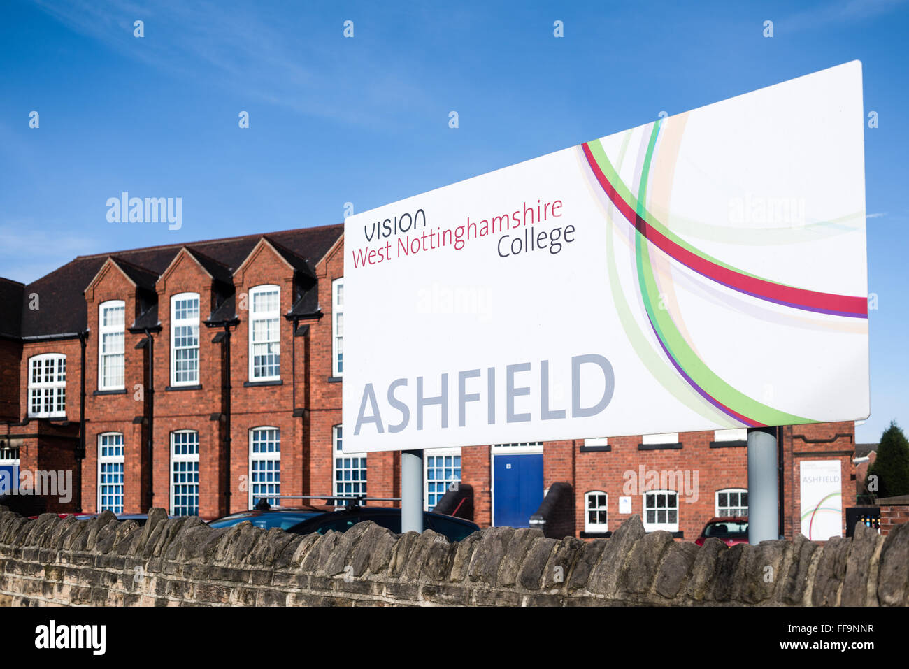 Westen Nottinghamshire College, Sutton In Ashfield, Großbritannien. Stockfoto