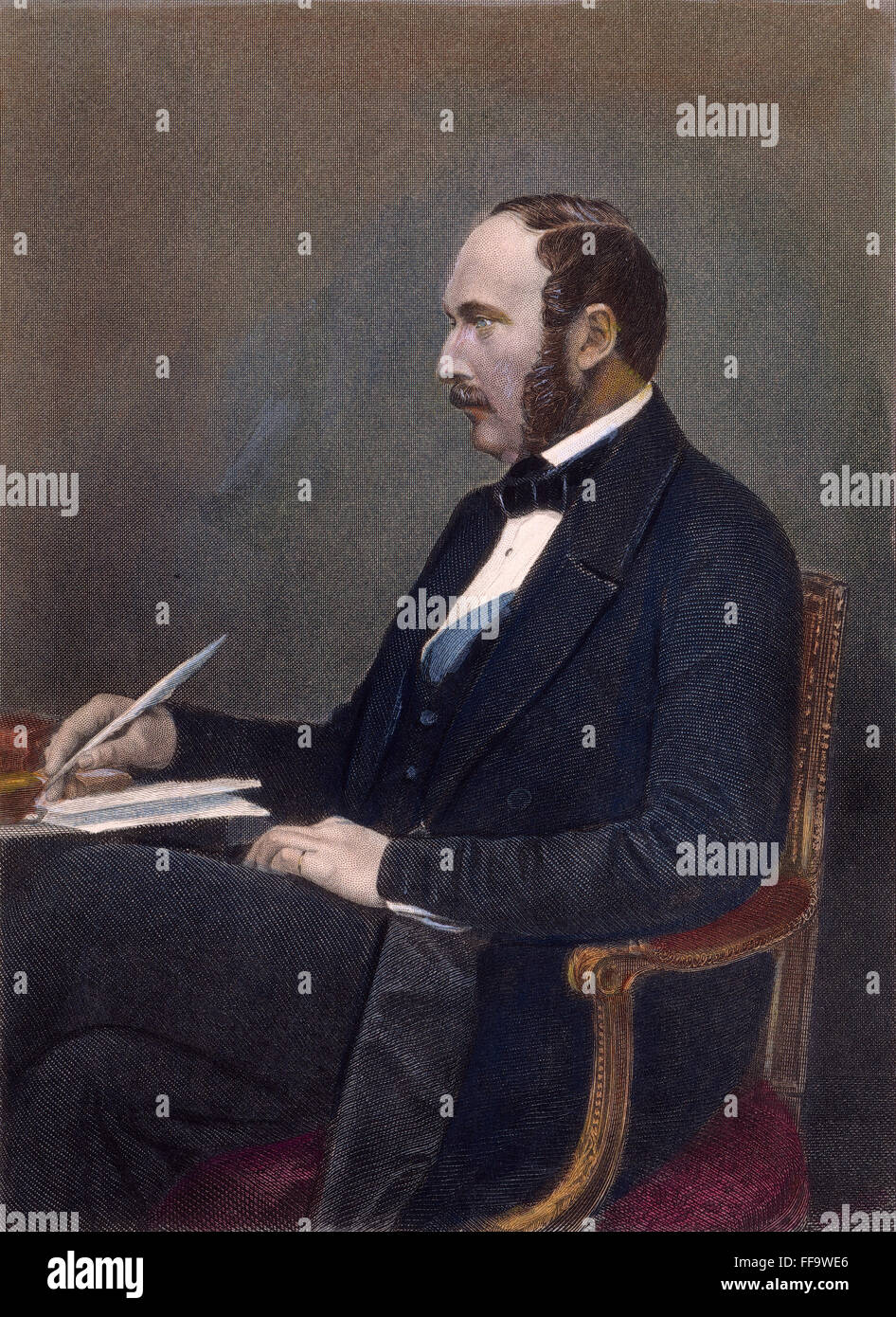 PRINZ ALBERT (1819-1861). /nPrince Consort von England. Stahlstich, 19. Jahrhundert. Stockfoto