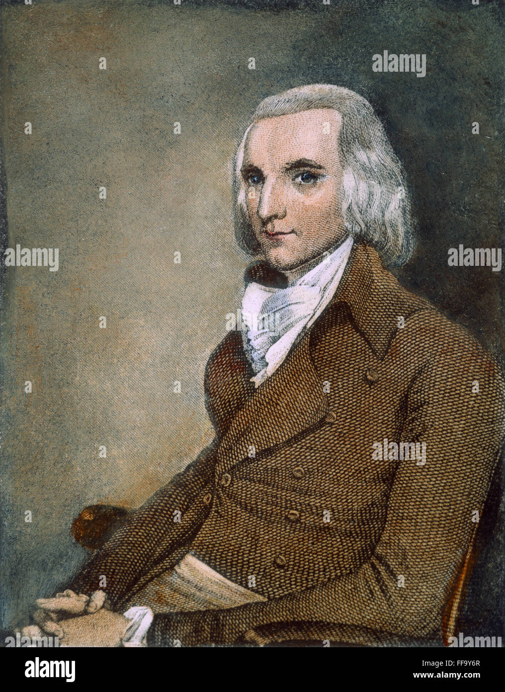 JOHN JACOB ASTOR (1763-1848). /nAmerican Pelzhändler und Finanzier. Amerikanische Stahlstich, 19. Jahrhundert. Stockfoto