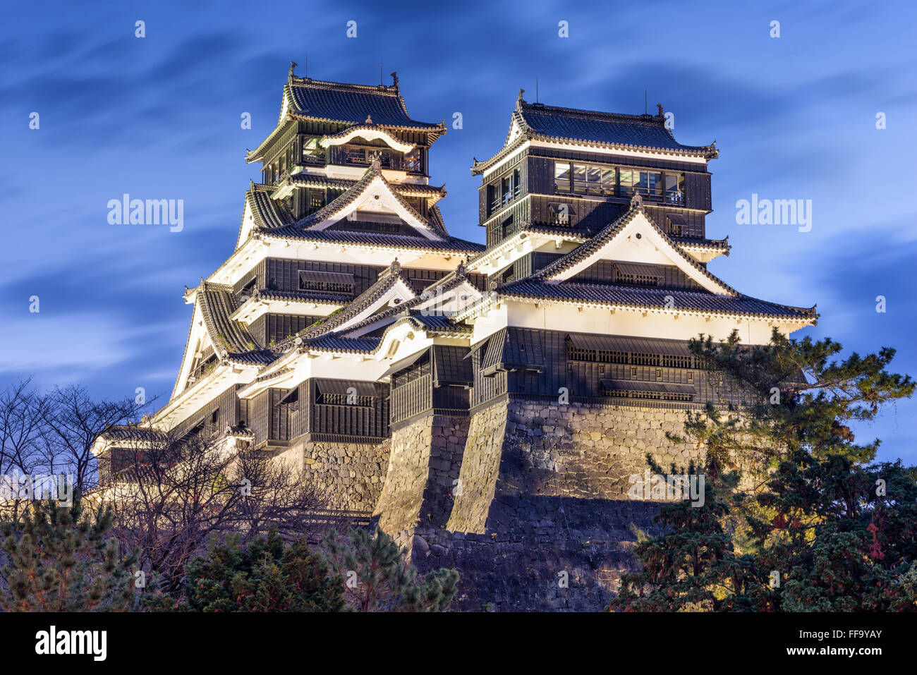 Kumamoto, Japan auf Burg Kumamoto. Stockfoto