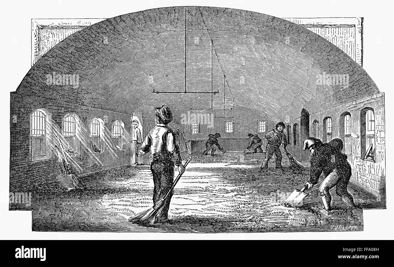 BRAUEREI, 1853. /nWood Gravur. Stockfoto