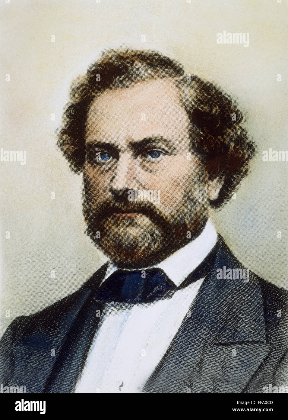 SAMUEL COLT (1814-1862). /nAmerican Erfinder. Stahl-Gravur, American, 19. Jahrhundert. Stockfoto