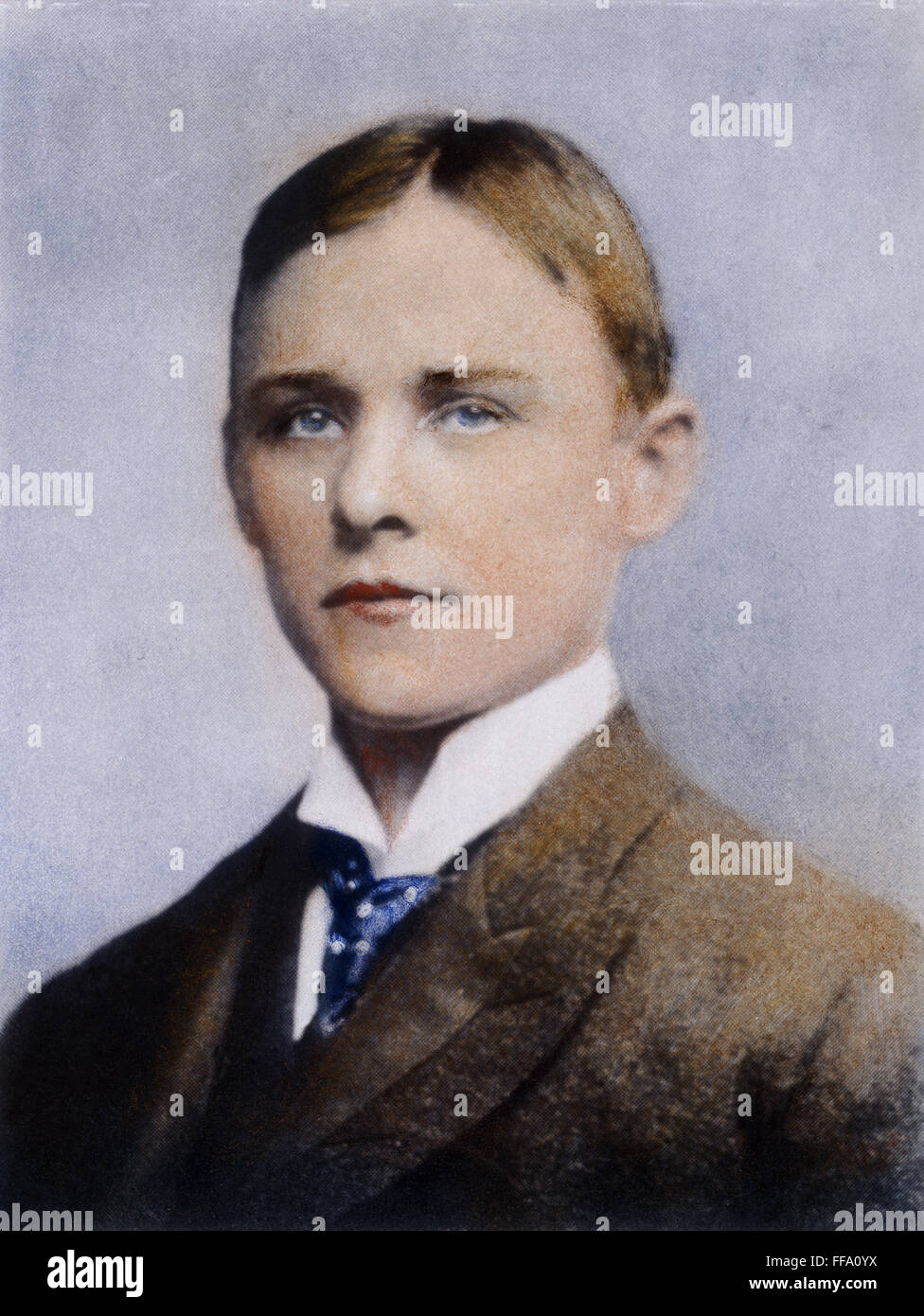 CHARLES MARTIN HALL (1863 – 1914). US-amerikanischer Chemiker und Hersteller. Öl über ein Foto. Stockfoto