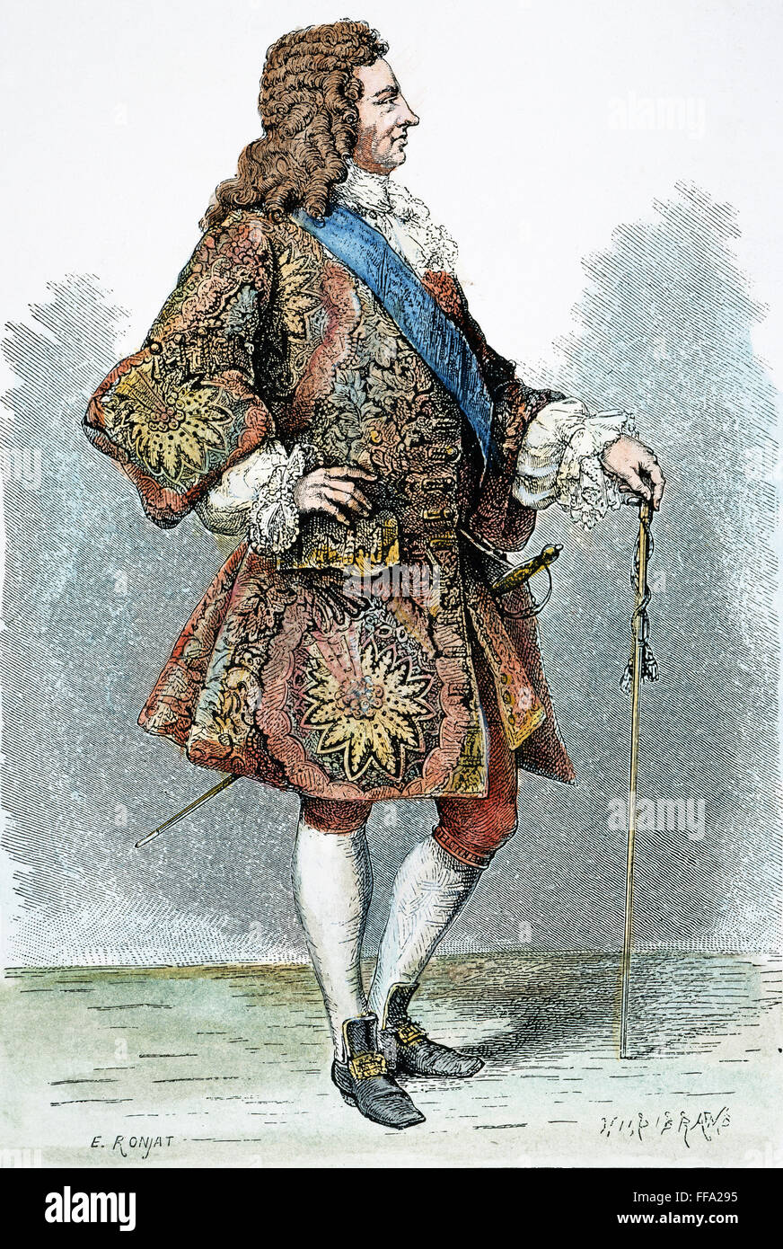 König GEORGE i. von ENGLAND /n(1660-1727). Holzstich, 19. Jahrhundert. Stockfoto