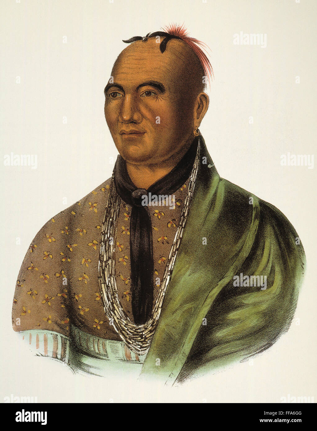 JOSEPH BRANT (1742-1807). /nNative amerikanischer Name, Thayendanegea. Amerikanischen Mohawk-Indianer Chief. Amerikanische Lithographie, 1836. Stockfoto