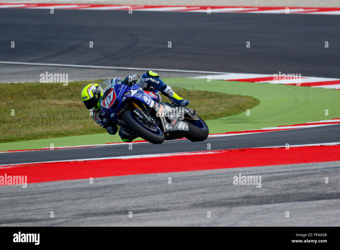 Misano Adriatico, Italien - 20. Juni 2015: Yamaha YZF R1 Team Trasimeno, angetrieben von MARCONI Luca Stockfoto