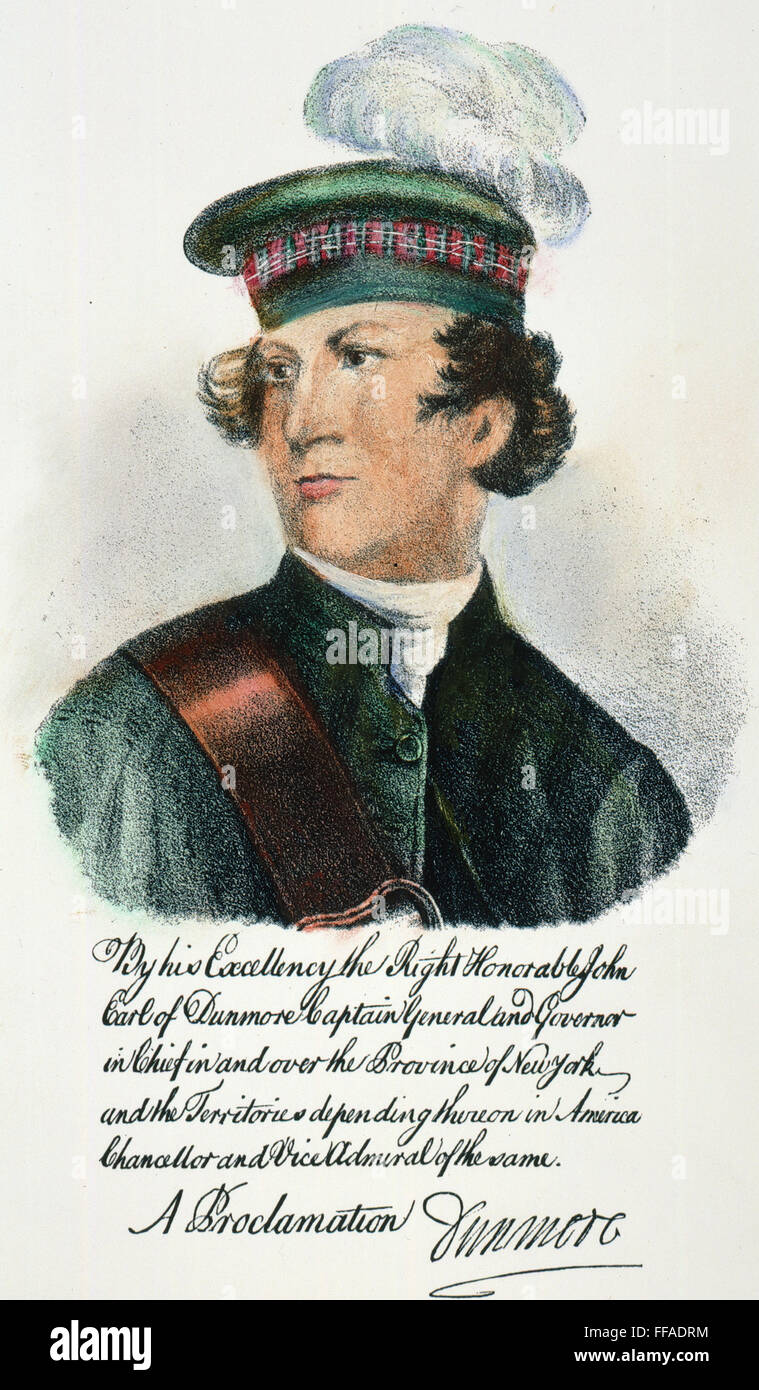 JOHN MURRAY (1732-1809). /nFourth Graf von Dunmore. Schottische Kolonialbeamter in Amerika. Lithographie nach einem Gemälde von Joshua Reynolds (1723-1792). Stockfoto