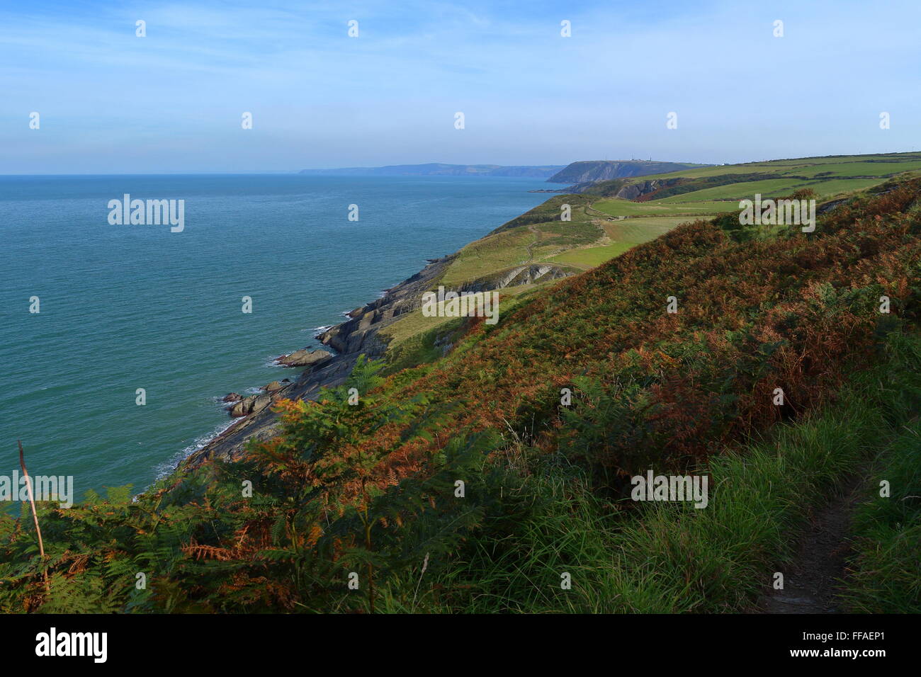 MWNT, kleine Gemeinde und alte Gemeinde im Süden Ceredigion, Wales, an der Küste West-Wales Stockfoto