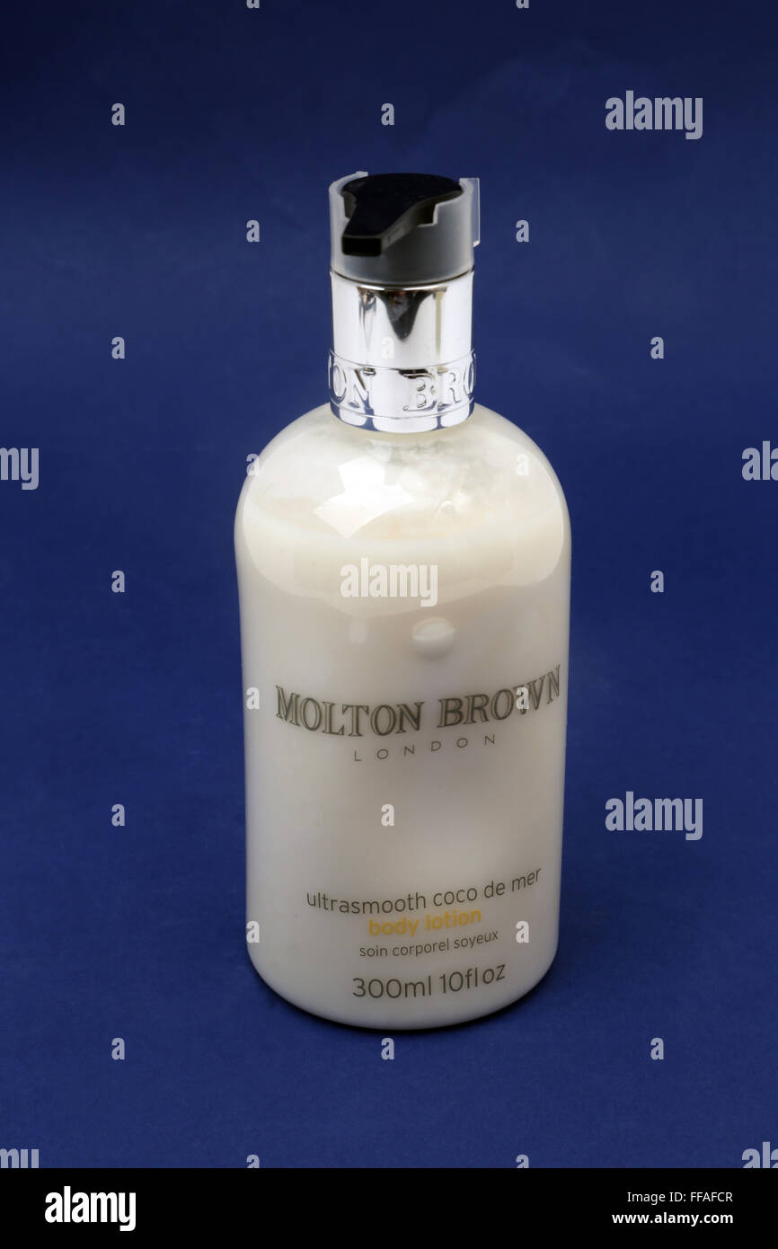 Molton Brown Bodylotion Stockfoto