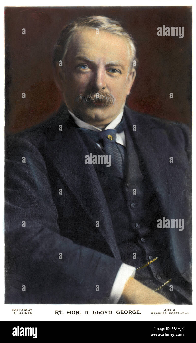 DAVID LLOYD GEORGE /n(1863-1945). Britischer Staatsmann. Öl über ein Foto, c1915. Stockfoto