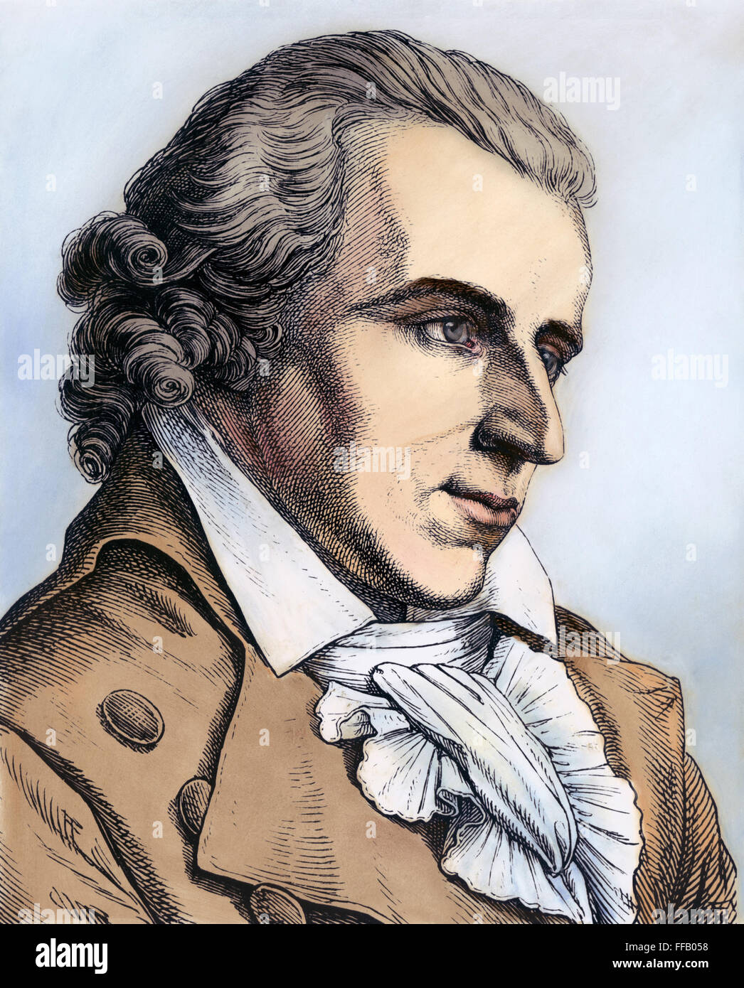 FRIEDRICH SCHILLER-/n(1759-1805). Johann Christoph Friedrich von Schiller. Deutscher Dichter und Dramatiker. Linie, Gravur, Deutsch, 19. Jahrhundert. Stockfoto