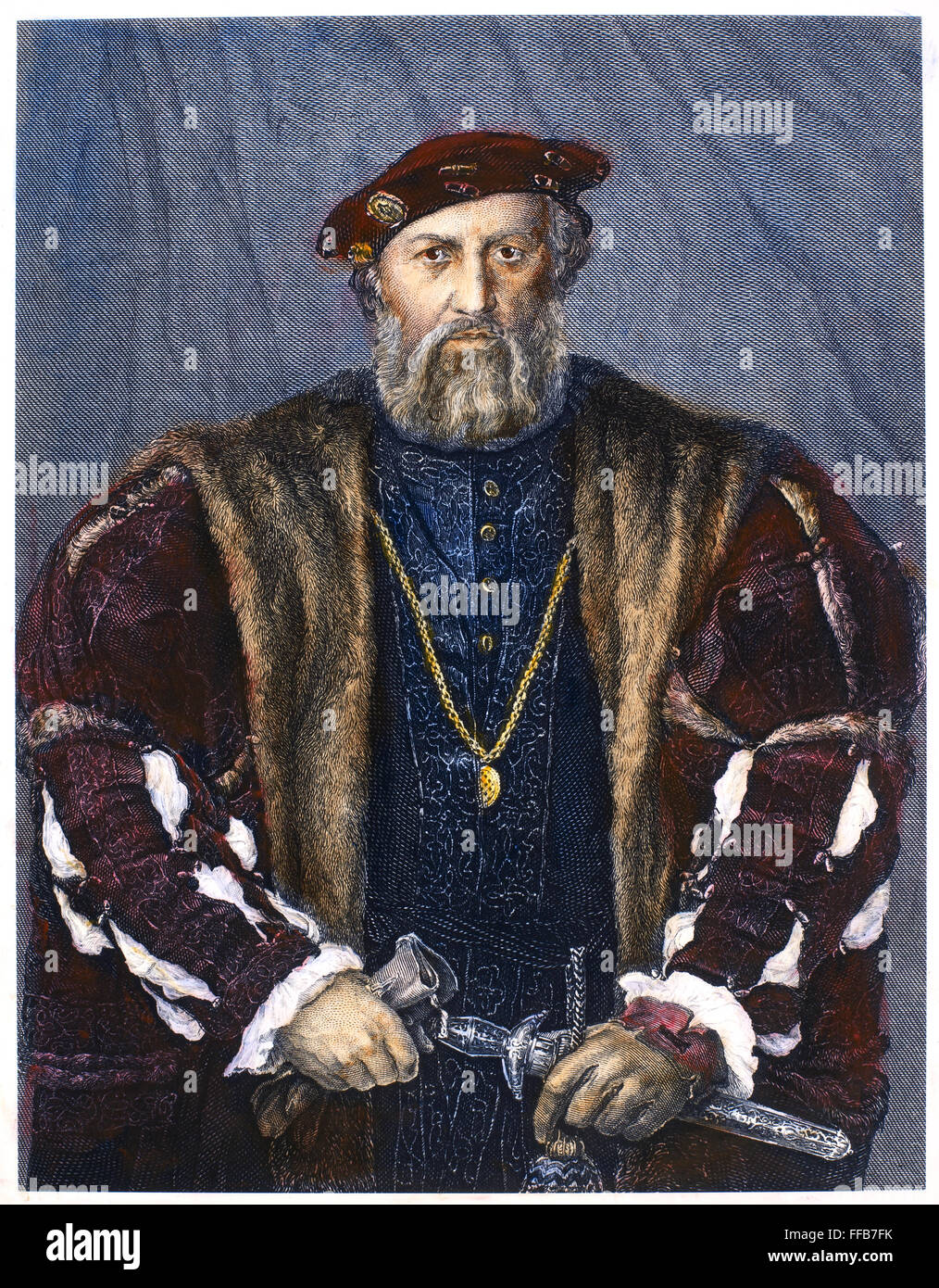LUDOVICO SFORZA (1452-1508). /nKnown als "Il Moro," der Mohr. Herzog von Mailand, 1481-1499. Stahlstich, 19. Jahrhundert, nach Leonardo da Vinci. Stockfoto