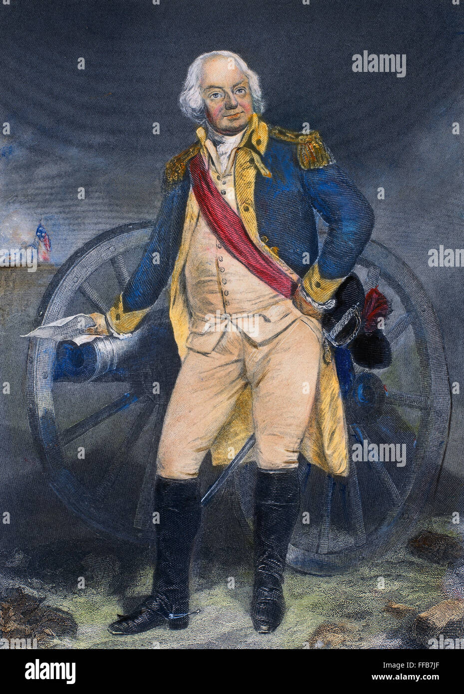 BENJAMIN LINCOLN /n(1733-1810). Amerikanischer revolutionär. Stahlstich, 1862. Stockfoto